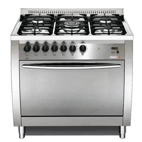 Scanfrost 90X60 5 Gas Burner + 1 WOK Burner Standing Cooker Shiny Inox XG96G2G/CI