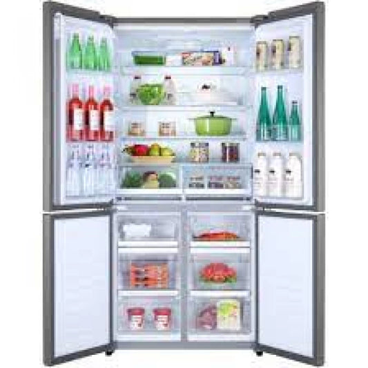 Haier Thermocool HTF-456DM6 456 Litres Side By Side Four Door Refrigerator Silver