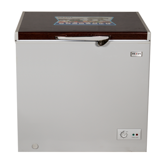 Nexus NX-420C 245 Litres Chest Freezer Gray + Wood Door