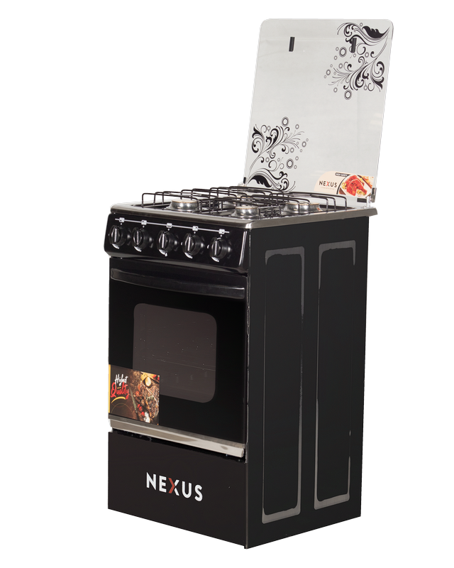 Nexus 4 Gas Burner Standing Auto-Ingition Cooker GCCR-NX-5055BC Black