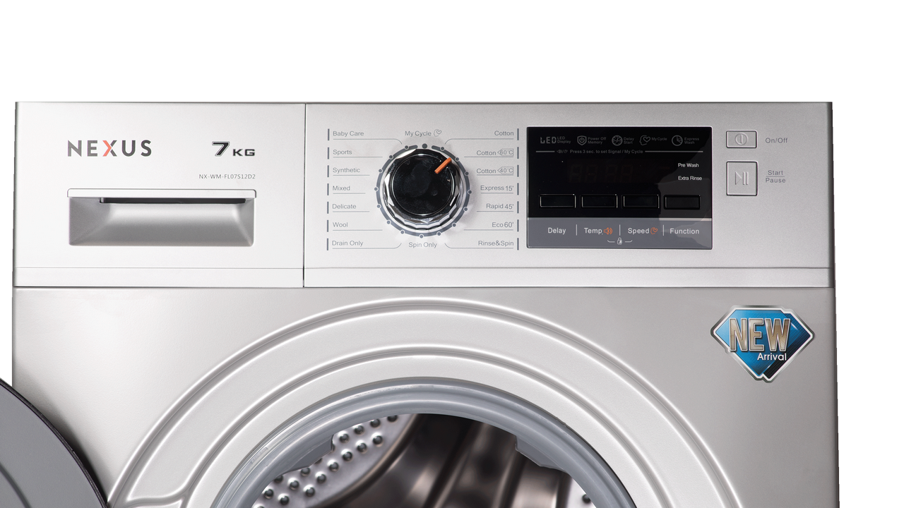 Nexus NX-WM-FL07S10E1 7kg front Load Washing Machine