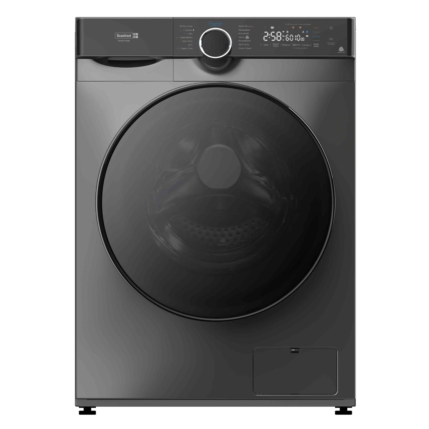 Scanfrost SFWD107INB 10kg \Washer & 7kg Dryer Front Load Washing Machine With Inverter Motor