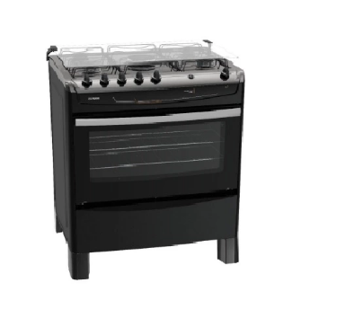 Scanfrost 5 Gas Burner Standing Cooker Black – CK7500B