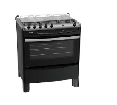 Scanfrost  5 Gas Burner Standing Cooker  Black – CK7500B
