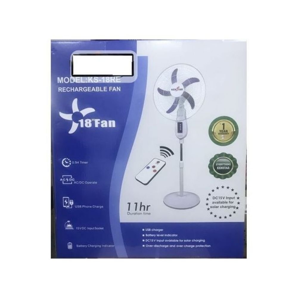 Kenstar 16 Inch Rechargable Standing Fan KS-16RE