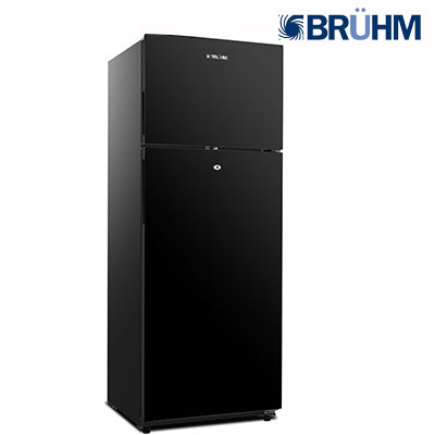Bruhm REFBFG-450EN 418 lItres Top Freezer Refrigerator(Black Glass,Frost Free)