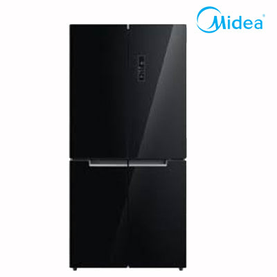 Midea HQ-627WEN 482 litres Black Glass SIde By Side Refrigerator