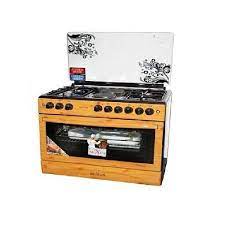 Nexus 4 Gas Burner + 2 Electric Hotplate Standing Cooker -Wood Finish NX-9002