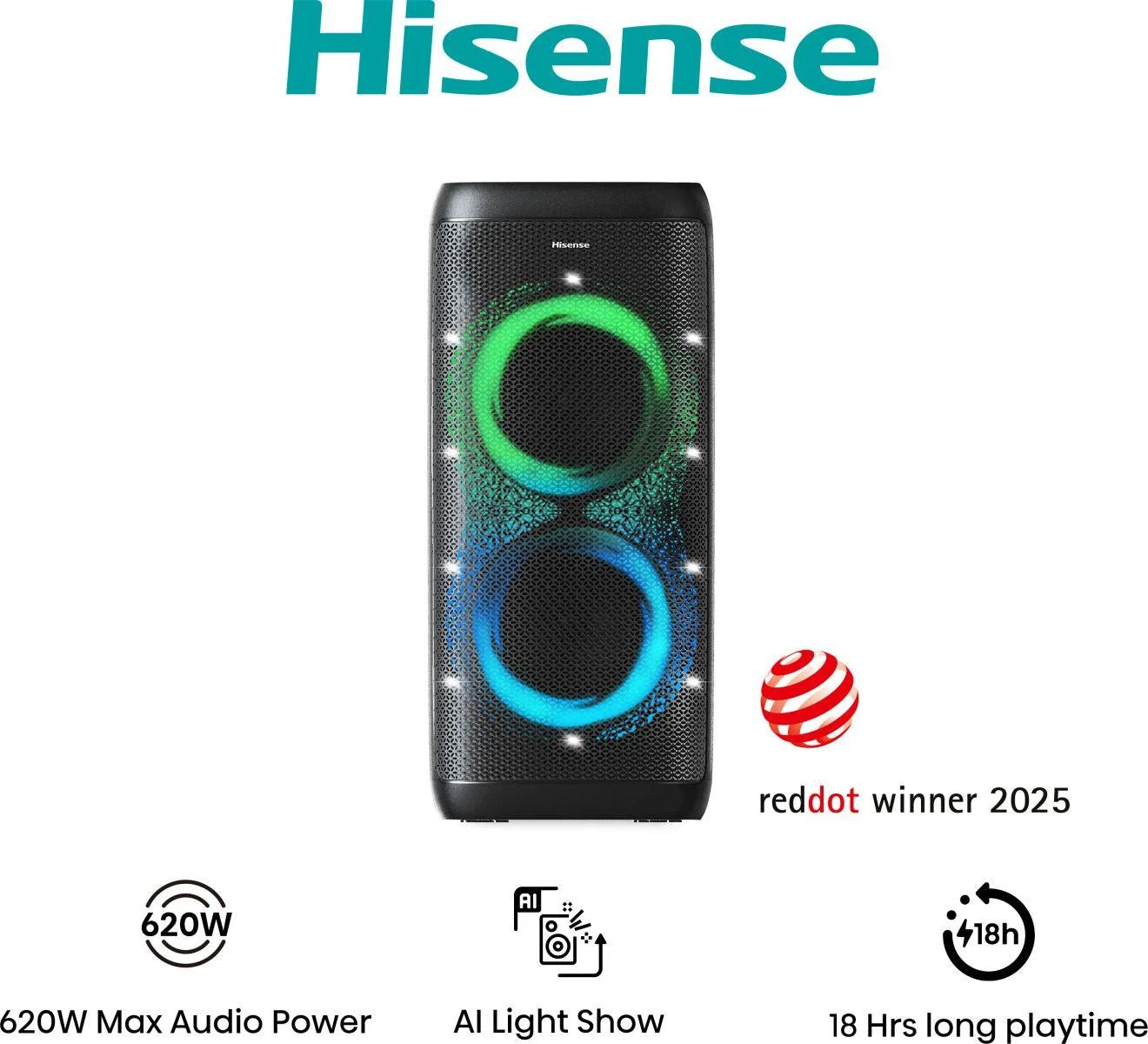 Hisense 620W Bluetooth Party Speaker HISAUDPARTYTHUNDER online at Alabamart