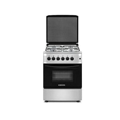 Bruhm 50 X 55 3 Gas Burner +1 Electric Hotplate Standing Gas cooker BGC-BGC-5531SB - BLACK