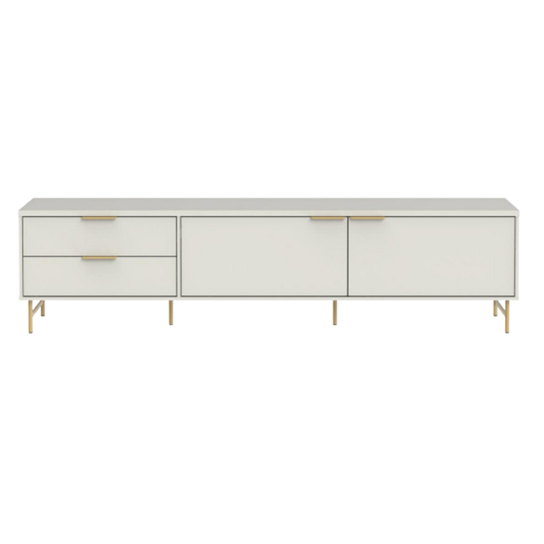 PROVINCIA YVES TV STAND 2.2M WHITE/DOURADO PROTVSTANDPA227152