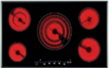 IMAGE 5 BURNER ELECTRIC COOKER BUILT-IN CERAMIC HOB IM-P905V-P