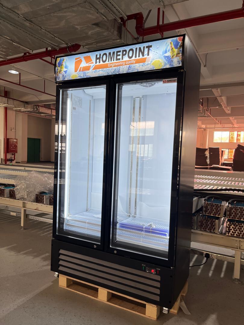 HOMEPOINT TWO DOORS GLASS LUXURY COMMERCIAL SUPERMARKET DISPLAY CHILLER