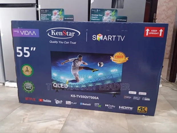 Kenstar 55 Inches QLED 4K Frameless Smart TV Powered by VIDAA KS-TV55QV7000A