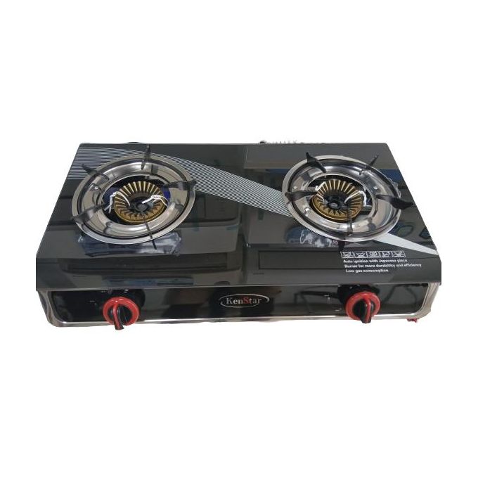 Kenstar Glass Top 2-Burner Gas Stove, KS-TTC210BGI