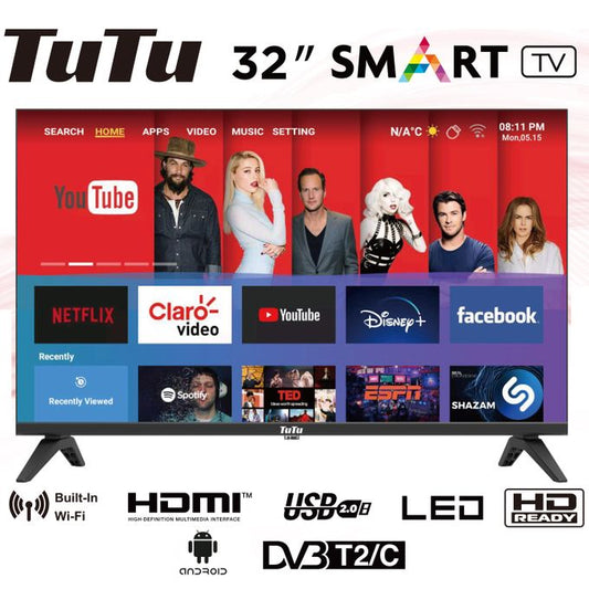 Tutu 32 Inches Smart LED TV  Black  TU32Q1HS