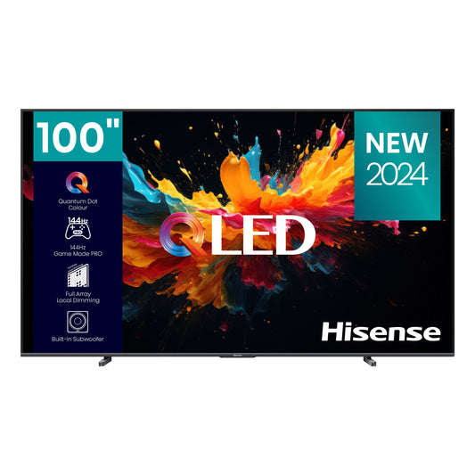 Hisense TV 100Q7N QLED 4K Smart TV 100 Inch ,Full Array Local Dimming, Built-in Subwoofer, 144Hz Game Mode PRO, Dolby Vision Atmos