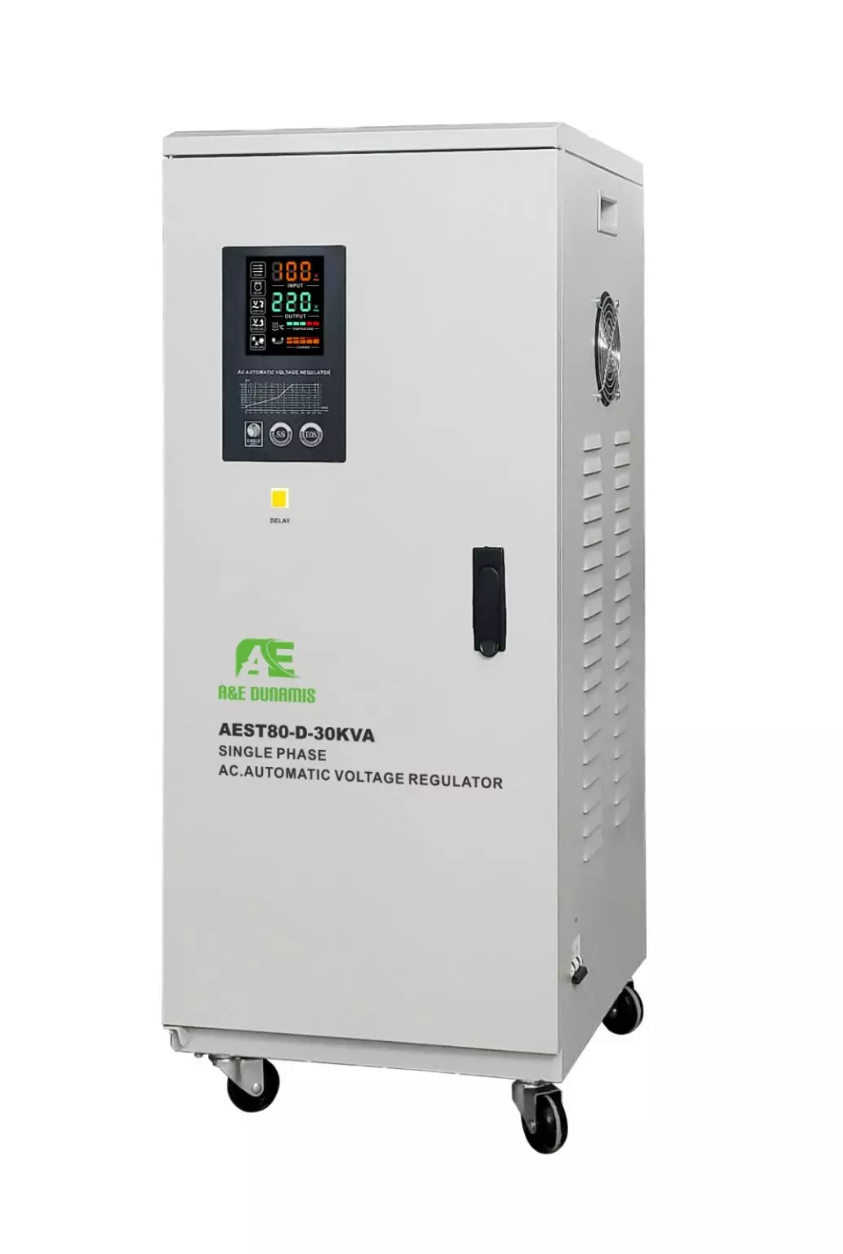 A&E DUNAMIS 30KVA Single-phase Servo Voltage Stabilizer (80V-260V) -  AEST80-D-30KVA