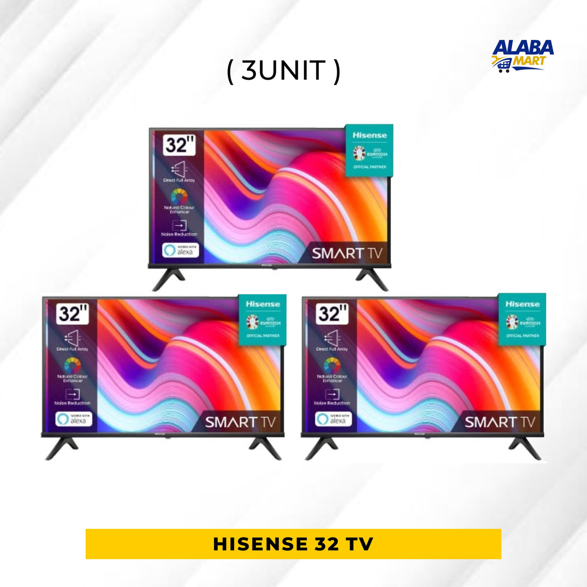 3 UNIT COMBO HISENSE 32 Inches LED SMART TV 32A4K with Free wall bracket Save ₦7,875! 😱🛒 on this Deal