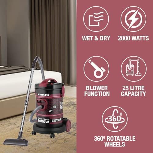 Nikai 25 Ltr 2000 W Vacuum Cleaner NVC350T