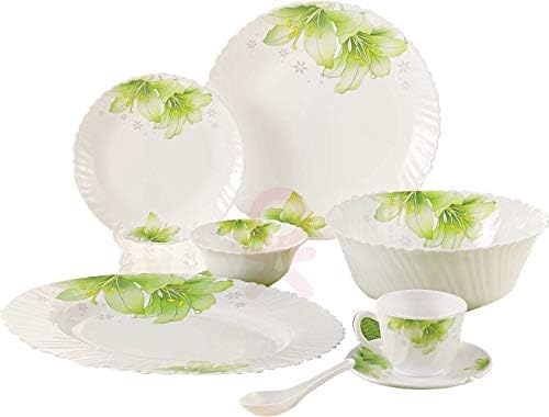 Flamingo French Style 72 Pcs Opal Square Dinnerware Set, FL7008ODS