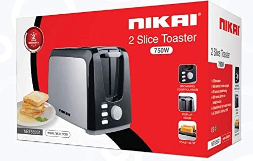 Nikai NBT555S1 2-Slice Bread Toaster