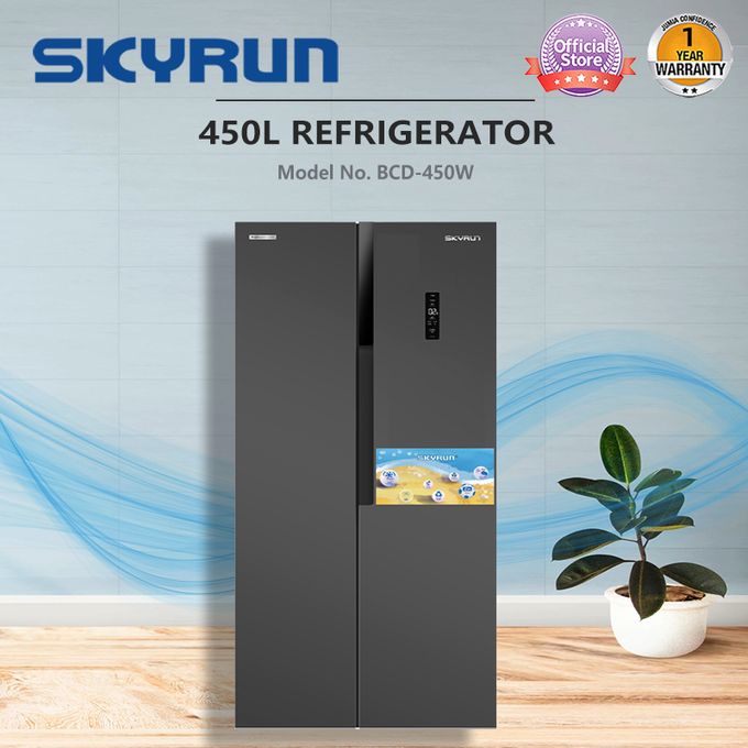 Skyrun 450 Litres Inverter Side By Side No Frost Refrigerator BCD-450W