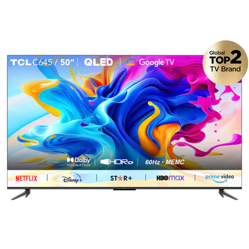 TCL 50 Inch UHD QLED Android Smart Google TV  50C645