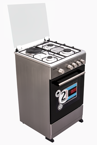 Scanfrost 50x50 3 Gas Burner + 1 Electric Hotplate Standing Cooker with Gas Oven SFC5312S