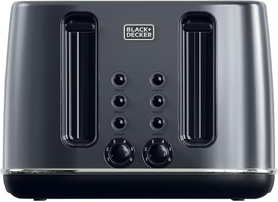 BLACK+DECKER Premium 4 Slice Stainless Steel Toaster – 2300W SSET425-B5