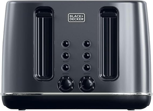 BLACK+DECKER Premium 4 Slice Stainless Steel Toaster – 2300W SSET425-B5