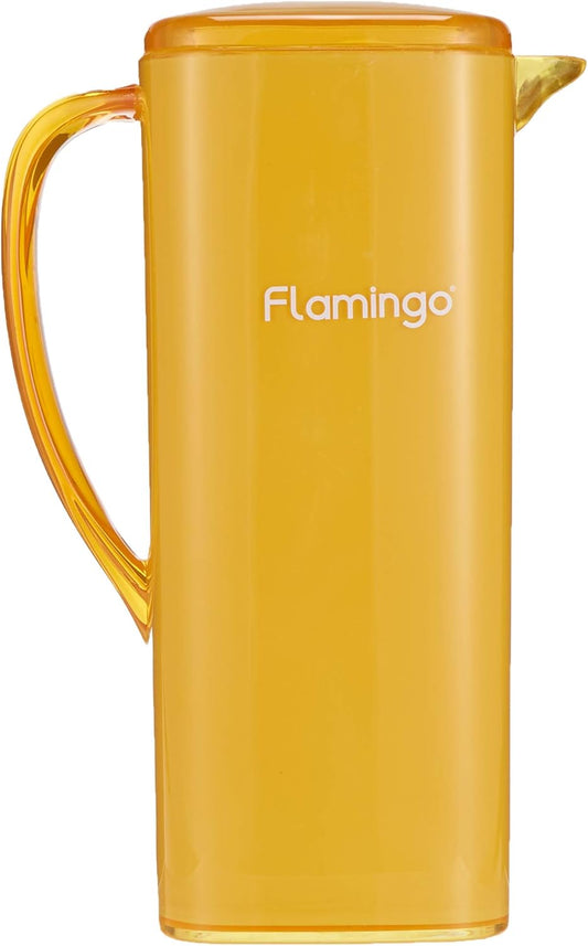 Flamingo Water Jug with 4 Cups, Yellow, FL5918WJ