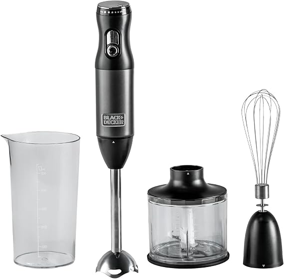 BLACK+DECKER Premium Stainless Steel Hand Blender - 600W Powerful Motor SSHB625-B5