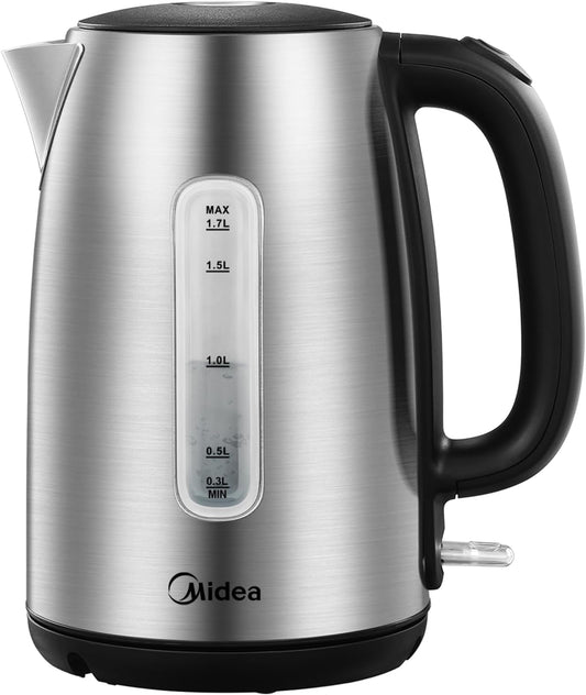 Midea 1.7L Stainless Steel Electric Kettle Water Level Indicator MK-17S30A2