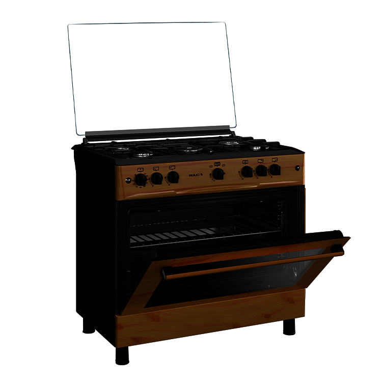 Maxi 60*90 5 Gas Burner Standing Cooker MAXI STYLE 60*90 5B WOOD