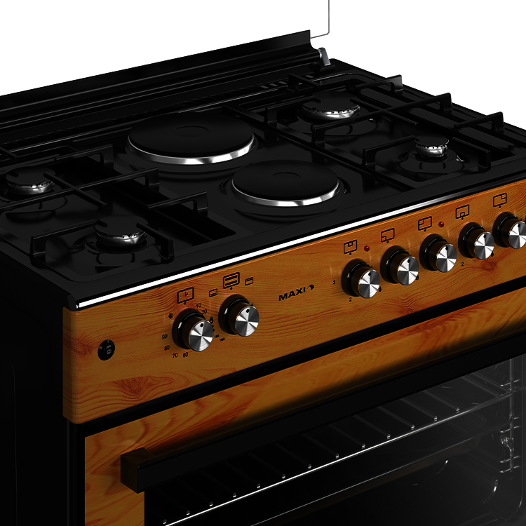 Maxi Style 60*90 (4+2) Burner Gas Cooker Wood