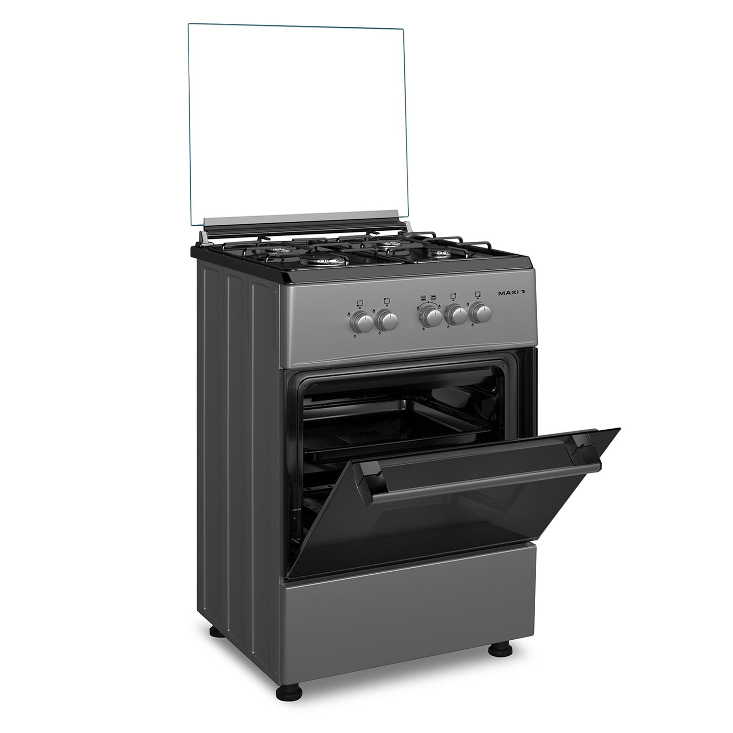 Maxi 60*60 4 Burner Gas Cooker Basic Black Gray