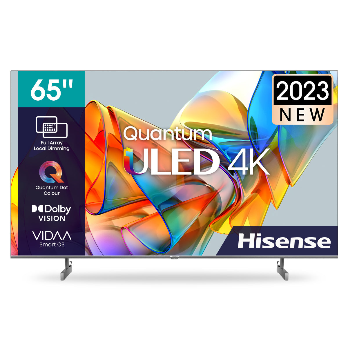 Hisense 65 Inch 4k QLED 65U6K Smart TV With Quantum Dot Colour,BT & Dolby Vision