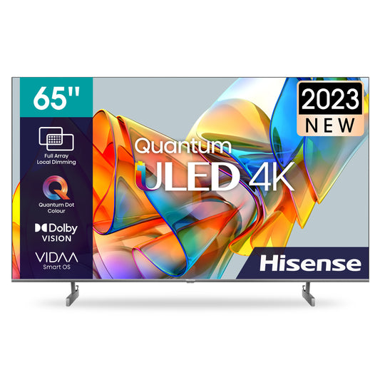 Hisense 65 Inch 4k QLED 65U6K Smart TV With Quantum Dot Colour,BT & Dolby Vision