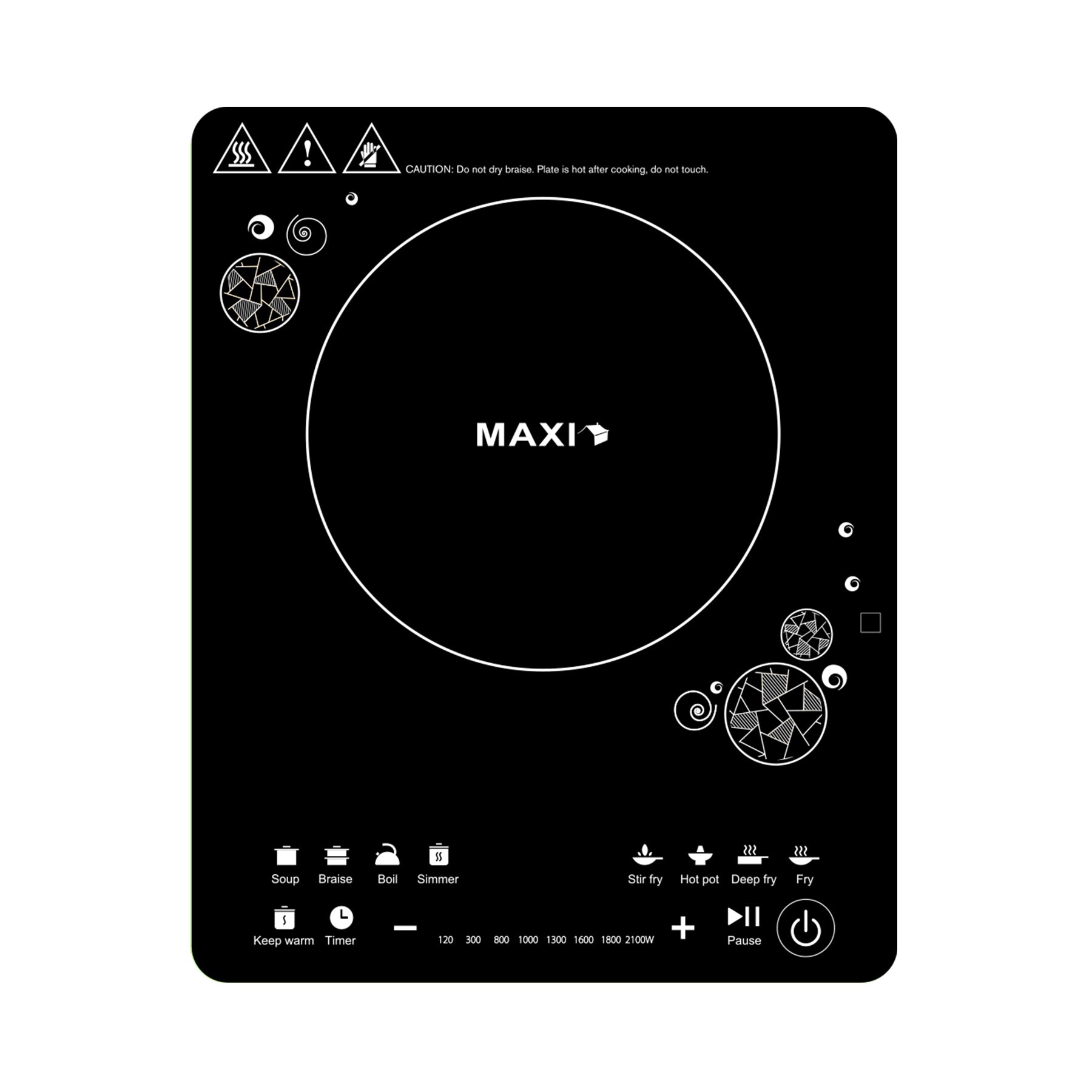 MAXI Induction Cooker 2100 Watts, 2057-RTS Online with Warranty – Alabamart