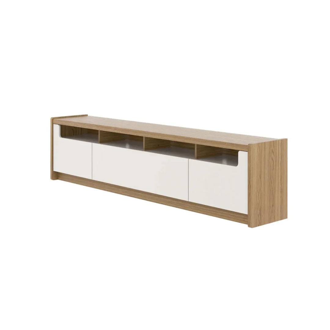 PROVINCIA OSLO TV STAND 2.2M OFF WHITE GLOSS/FREIJ PROTVSTANDPA225153