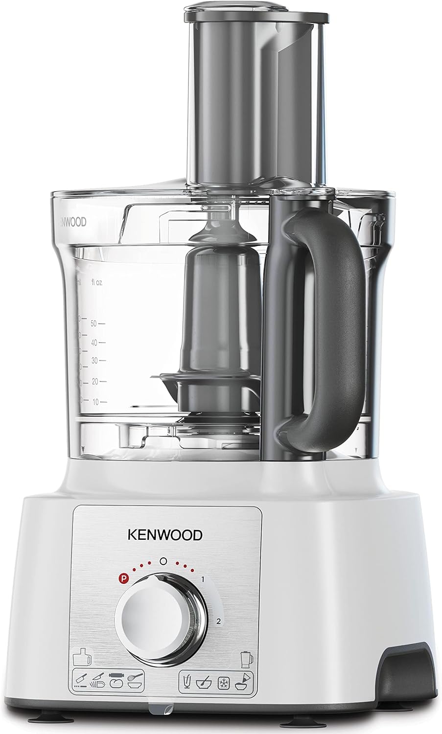 Kenwood Food Processor 1000W with 3 Stainless Steel Disks, Blender, Grinder, Juicer, Whisk & Dough Maker FDP65.750WH