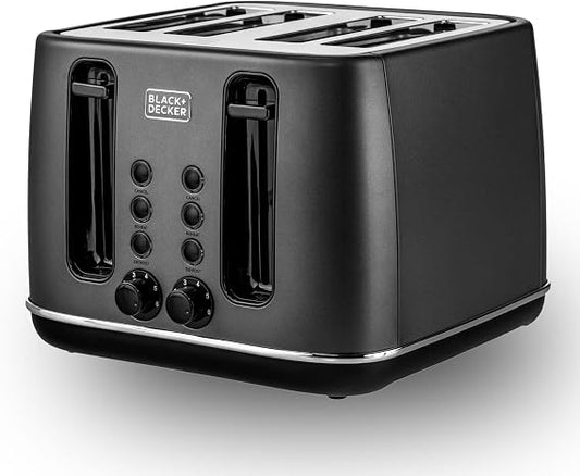 BLACK+DECKER Premium 4 Slice Stainless Steel Toaster – 2300W SSET425-B5