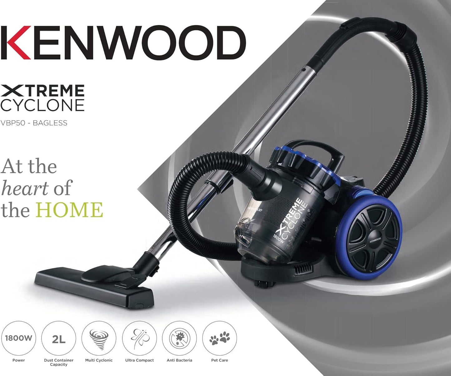 KENWOOD BKBL BAGLESS GCC - 1800W Vacuum Cleaner - 2LT  VBP50.000BB