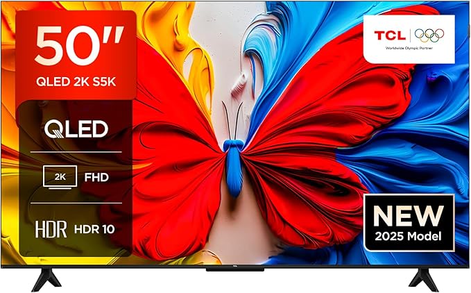 TCL 50 Inch Google  QLED, HDR, Slim Design, Multiple Viewing Mode, 50S5K