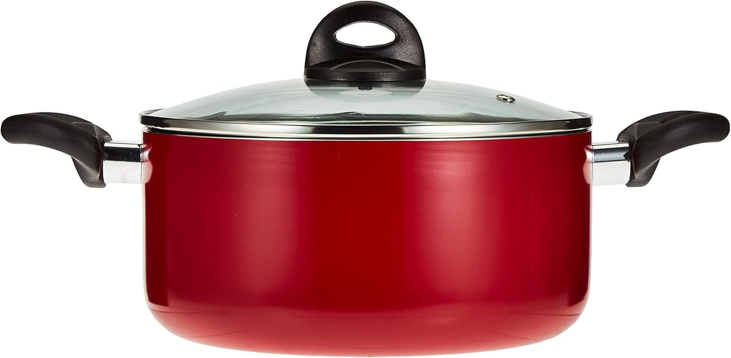 Flamingo Sauce Pot with Glass Lid Material, Red, 28 cm, FL6767SPL