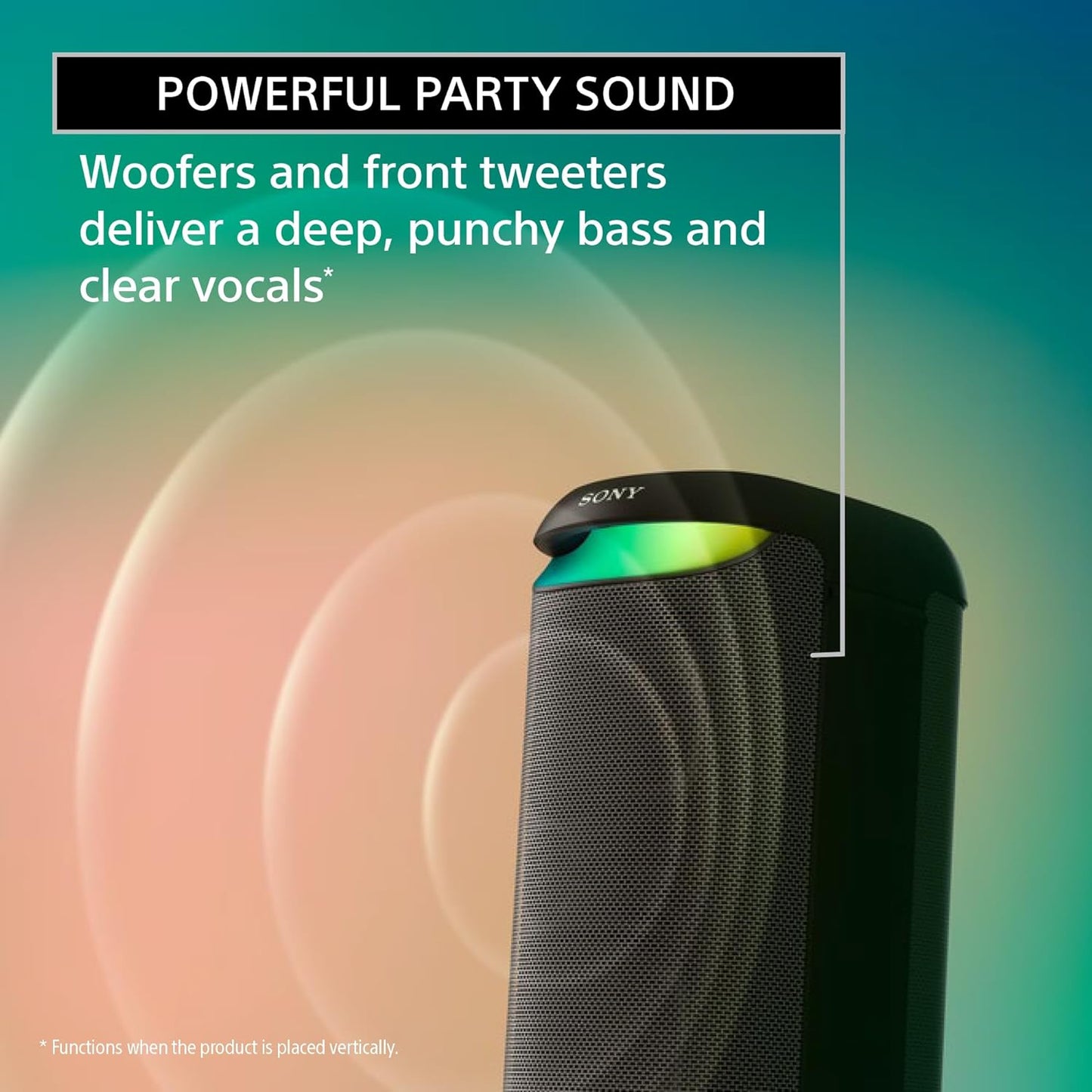 Sony SRS-XV500 Speaker System for Karaoke Party with Wireless Bluetooth Connectivity