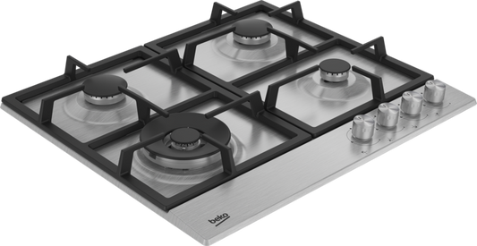 BEKO BUILT-IN 3 GAS + 1 WOK ON STAINLESS STEEL HQAW64225 SX 60CM