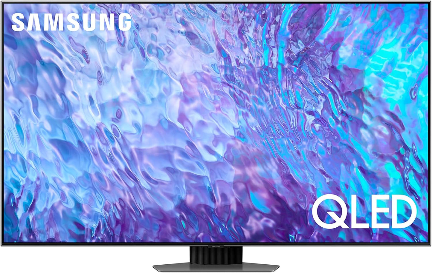 Samsung 98 Inch 4K QLED Quantum HDR+ Carbon Silver, Neural Quantum Processor , Smart Hub, QA98Q80CAUXZN