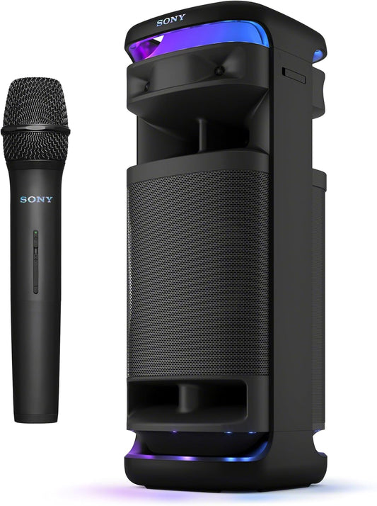 Sony ULT Tower 10 Bluetooth Karaoke Party Speaker with Powerful Bass, 360° Sound and Party Lights, Included Wireless Microphone SRSULT1000